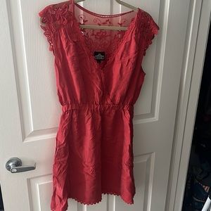 Angie Lace Red Mini Dress